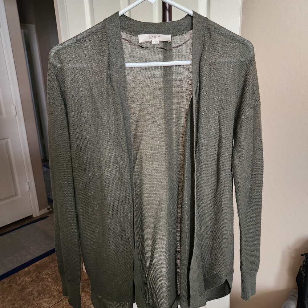 LOFT Women's Sage Green Cardigan